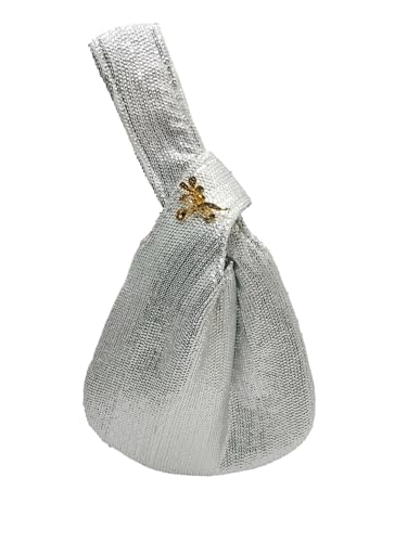 Image of Signature Potli Bag for Women - Sequin Knot Detail | Wedding & Cocktail Festive Statement Ethnic Handbag