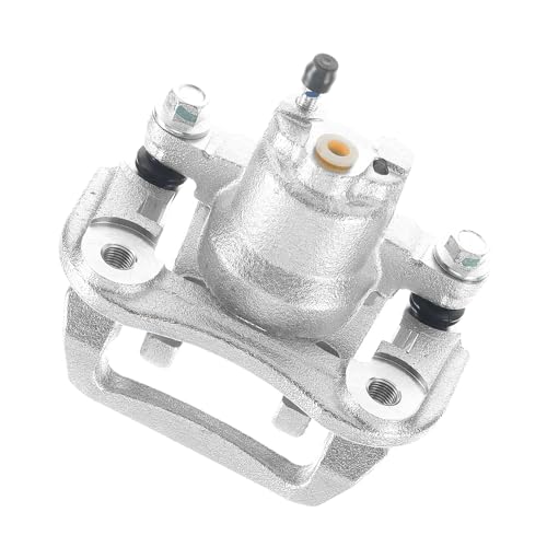 Image of Detroit Axle - Rear Right Brake Caliper for 04-06 RX330, 07-09 RX350, 06-08 | RX400h, 06-07 Toyota Highlander Hybrid Disc Brake Caliper w /Bracket Replacement Passenger Side Assembly