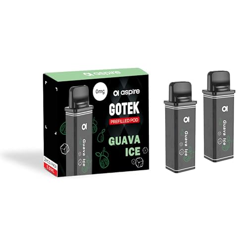 【GOTEK】ASPIRE GOTEK X 交換用 POD 充填済み カートリッジ 2個入り アスパイア 純正 抵抗値 0.8Ω プレフィルド ポッド/VAPE(ベイプ) (グァバアイス)