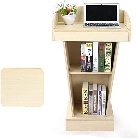 HHII 2Podium Lectern Wooden Laptop Podium Podium Presentation Church Lecture Stand Cover