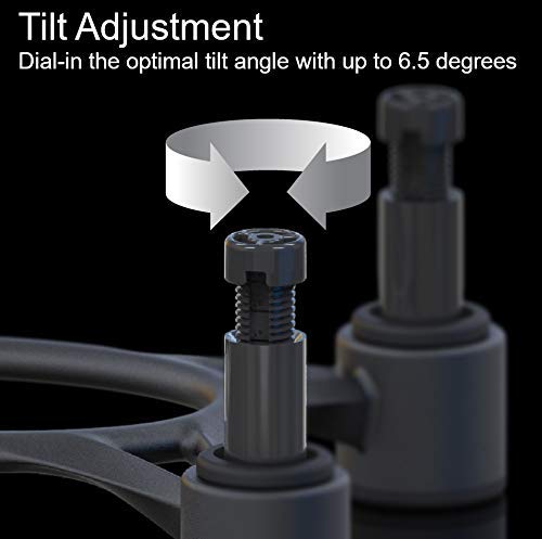 Isoacoustics Aperta Series Isolation Speaker Stands With Tilt Adjustment: Aperta300 (11.8" W X 7.9" D) Silver (Single) #TOP2