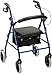 Price comparison product image Drive Devilbiss R6 Blue Aluminium Rollator with Padded Seat and Vinyl Underseat Bag