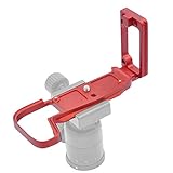 vbestlife 1/4 '' l piastra a sgancio rapido, impugnatura per fotocamera qr staffa di fissaggio supporto a sfera per treppiede per canon eos-rp(rosso)