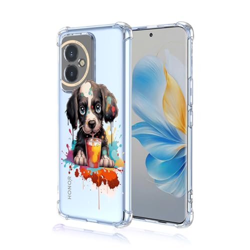 WOKEZ Transparent Telefonfodral med Hund till Honor 100