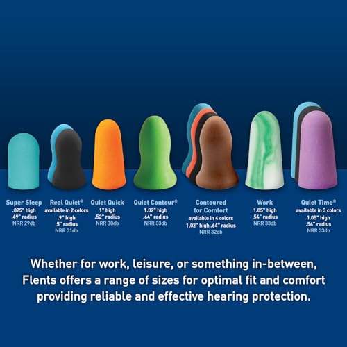 image for Flents Protechs Foam Ear Plugs, 50 Pair for Sleeping, Snoring, Loud No