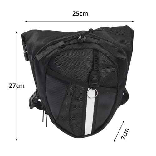 Paquete de pierna impermeable para moto fabricado en lona resistente con doble correa 6