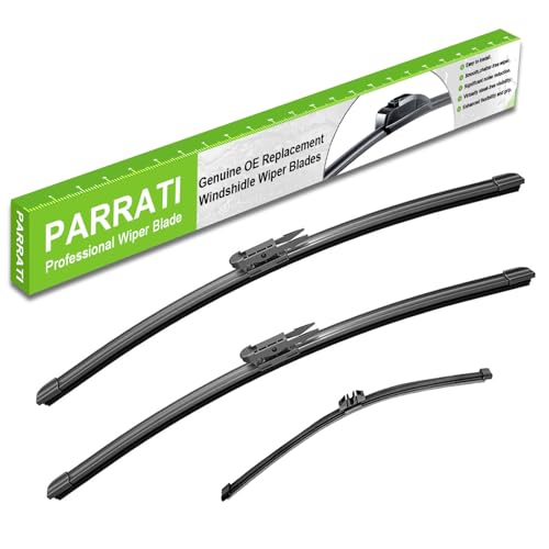 Image of PARRATI Windshield Wiper Blades for Ford Escape 2013-2019, 3 Pack | 28 /28 Inch Front +11 Inch Rear, OEM Replacement, Ultra Quiet, No Streaks All Weather Wiping