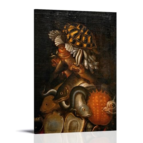 Art print Arcimboldo L'Eau poster sur toile peinture déco murale rétro 16x24