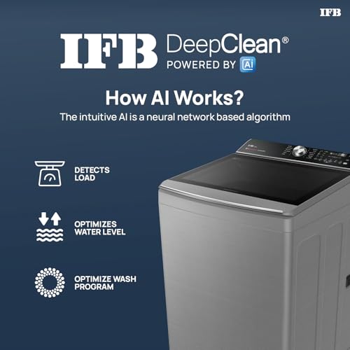 Image of IFB 11 Kg 5 Star AI Powered DeepClean Technology Fully Automatic Top Load Washing Machine with Inbuilt Heater & Wi-Fi (TL111IN3SWID, Power Steam, Eco Inverter, Activmix, 4 Year Warranty, Inox)