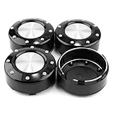 4PCS 102mm(4.02in)/95mm(3.74in) Car Wheel Center Caps Black for # 81232090F