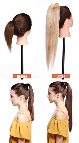 Elailite Human Hair Ponytail Extension Straight - Image 2