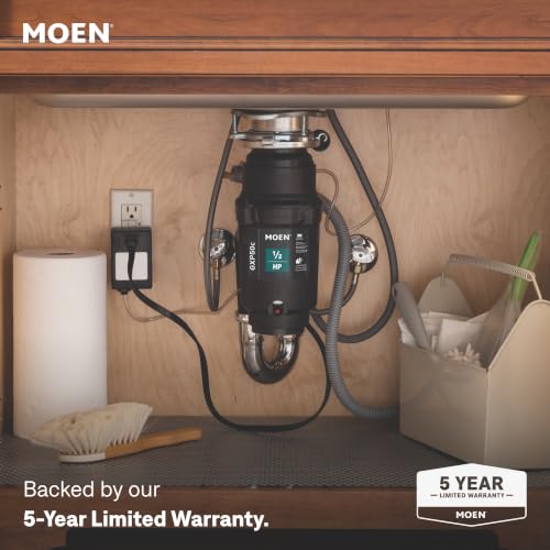 Image of Moen Prep Series PRO Continuous Feed Compact Garbage Disposal for Kitchen Sink with Power Cord, GXP50C