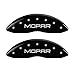MGP Caliper Covers 32010SMOPBK Black Powder Coat Finish Front and Rear Caliper Cover, Set of 4 (MOPAR Silver Characters, Engraved)