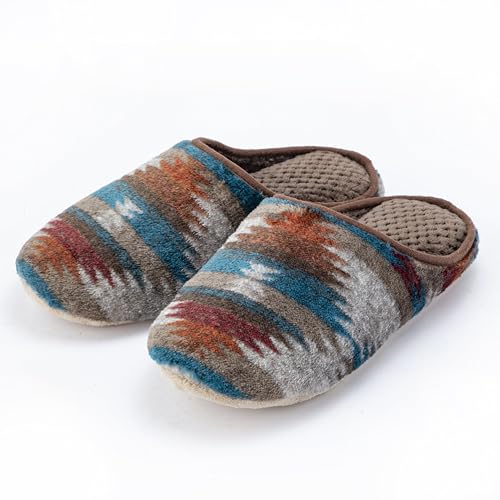 [カインズ] CAINZ スリッパ 適応サイズ25~27cm 幾何学柄 歩くだけで掃除 L 室内 秋冬 来客用 ルームシューズ おしゃれ 冬用 温かい あったか