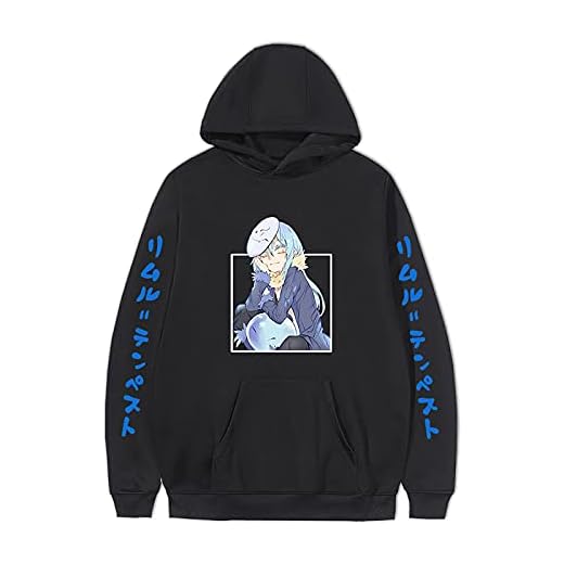 jiminhope Unisex That Time I Got Reincarnated as a Slime Hoodie Anime Harajuku Cartoon Winter Long Sleeve Rimuru Tempest Sweatshirt Pullover