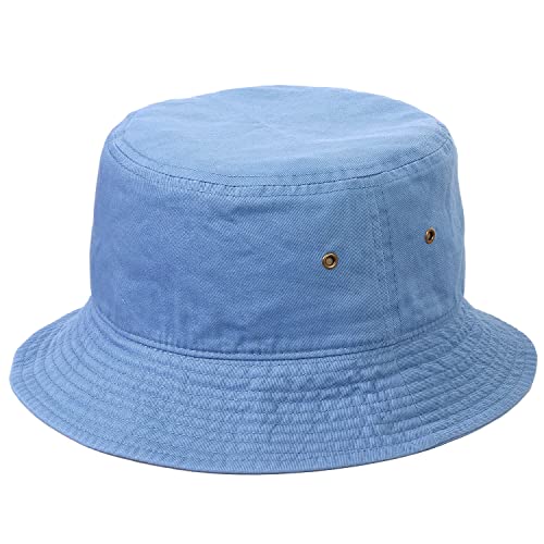 Image of Falari Men Women Unisex Cotton Bucket Hat 100% Cotton Packable for Travel Fishing Hunting Summer Camp