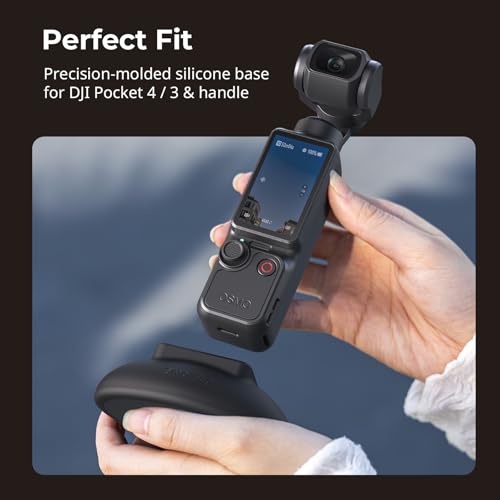 Image of SmallRig Silicone Stand Base for DJI Osmo Pocket 4 /3, Non-Slip Portable Desktop Mount with Charge Hole, Stable Desktop Support Bracket for Pocket 4-6008