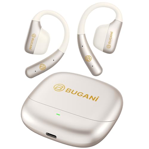 Image of BUGANI Open Ear Earbuds, Open Ear Headphones, Running Earbuds Wireless | Headphones Bluetooth Wireless 5.4, Noise Cancelling Earbuds 50H Playtime, IPX5 Waterproof Earphones For Workout, Running