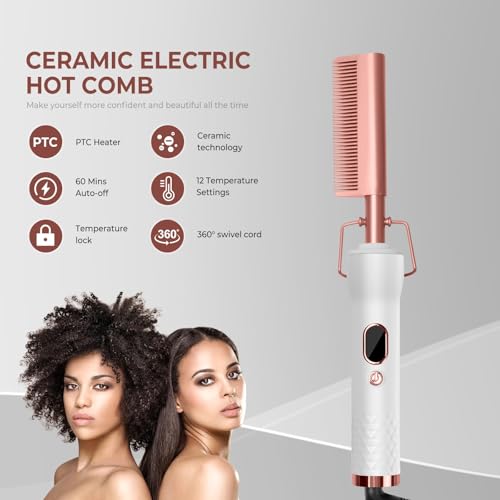 Peine Eléctrico Caliente para Cabello con 12 Temperaturas miniatura 2