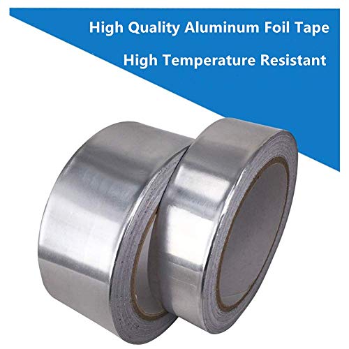 Image of MISSYOUNG Silver Aluminum Foil Tape, 3.9mil Thick 2 Inch x 65 Feet, Adhesive Aluminum Tape for HVAC, Pipe, Air Ducts, Car Sound Deadening, Metal Repair Sealing