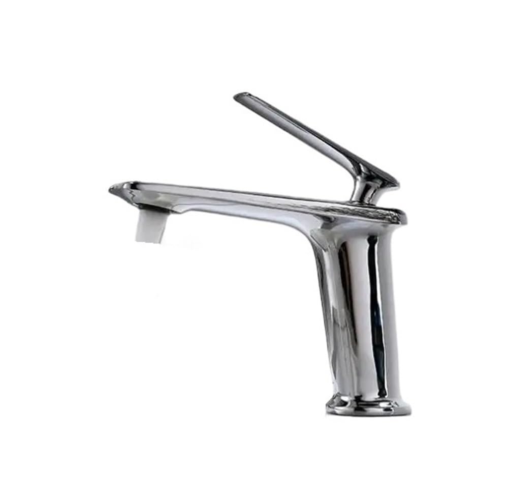 Robinet de lavabo 88500 Chrome, mitigeur de comptoir chaud et froid en laiton pour salle de bain