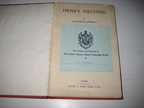 Henry Fielding B0007J15R6 Book Cover