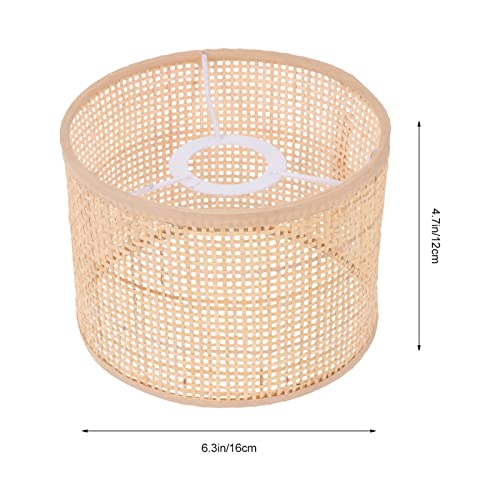 Table Light Cover Accessory Rattan Lamp Shade Country Cottage Lamp Cover Woven Pendant Lamp Shade Retro Weave Lamp Cover For Home Office Bedroom Chandelier Lamp Shade E27 Rattan Lamp Shade #TOP3