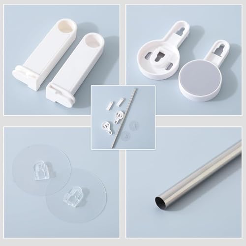 Image of GLACIAL Wall Mounted Single Rod Towel Holder Bar - Magic Sticker Napkin Rod Hanger for Bathroom & Kitchen, No-Drill Cloth Rack for Hand Towels, Dish Towels, and Cleaning Rags (Pack of 3)