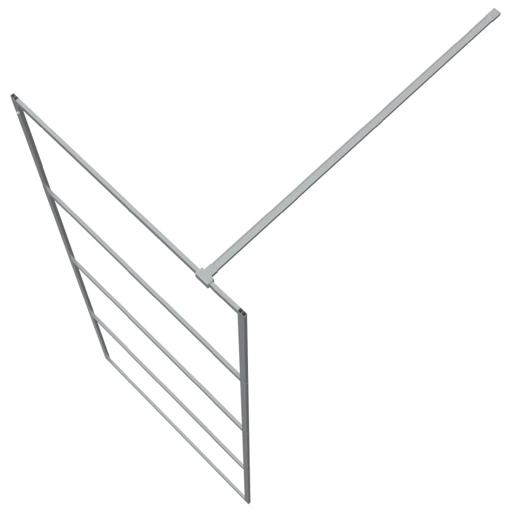 Moderna mampara de ducha de cristal templado de seguridad de 5 mm con marco de aluminio, plata, 80 x 195 cm, transparente