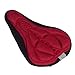 Produktbild Marxways Fahrrad 3D Silikon Weichgelkissen Kissenbezug Fahrradsattelkissen Weiches Kissen mit Wasser- und staubdichtem Bezug (Rot)