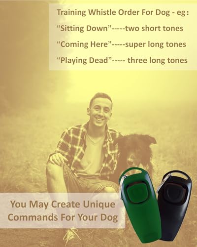 TODREMOU Hundepfeife Rütter Rückruf-Hundepfeifen Hochfrequenz Klicker Hundeklicker Set Clicker Hundetraining Clickertraining