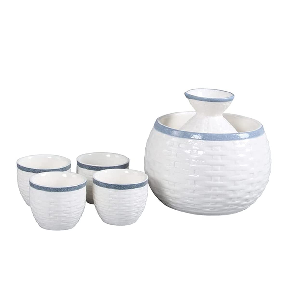 Ensemble de 6 Tasses à saké en céramique avec réchaud est pour Les Amis et la Famille