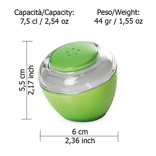 Spargisale E Pepe Omada Design - Rosso - Chiusura A Pressione - Lavabile In Lavastoviglie - Made In Italy - Foto 4