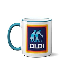 Oldi Mug- Birthdays Christmas Funny Gift Presents Celebration Novelty Old Large Heavy Duty Handle Dino Coated Dishwasher…