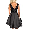 Lrady-Womens-Sequin-Glitter-V-Neck-Skater-Mini-Club-Cocktail-Party-Swing-Dress Lrady Women's Sequin Glitter V Neck Skater Mini Club Cocktail Party Swing Dress, Black, Medium