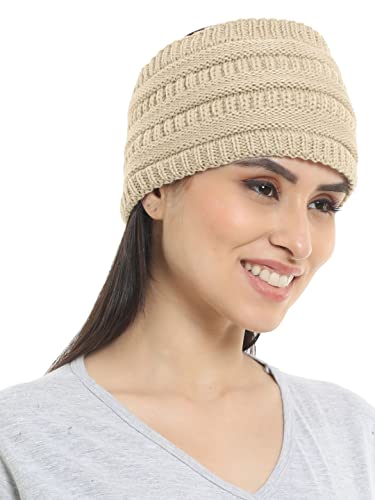 Image of FabSeasons Acrylic Woolen Skull Stretch Headband /Ear Warmer /Cap /Hair Accessory for Women & Girls for Winters