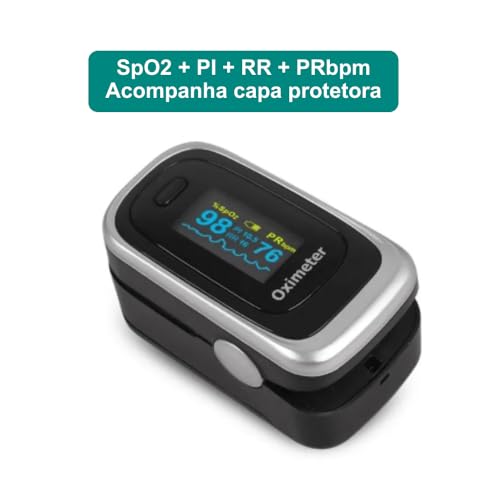 Oximetro portatil de dedo Saúde Medidor de dedo, pulso - pressão e Hemoglobina,Ouro