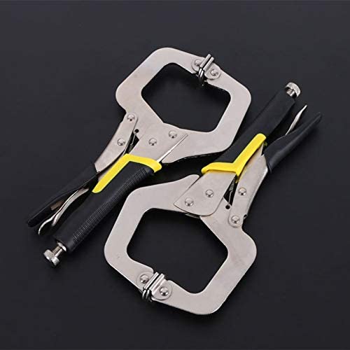 Ubersweet® SUNTIN 1Pcs Locking Pliers C-Clamp 11inch Table and Tool Grip Long Jaws for Clamping Woodworking and Welding Hand Tools