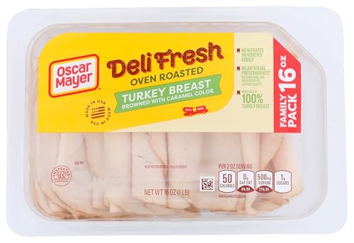 Oscar Mayer Deli Fresh, Oven Roasted Turkey Breast, 16 oz Family Pack