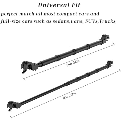 LITTLEMOLE Suporte de 4 varas de pesca para carro, ajustável, 89 a 143 cm, suporte de vara de pesca