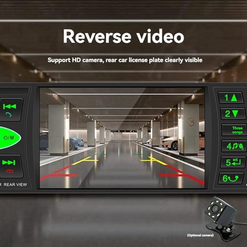 Autorradio MP5 de 4,1 pulgadas compatible con cámara de visión trasera para aparcar 2