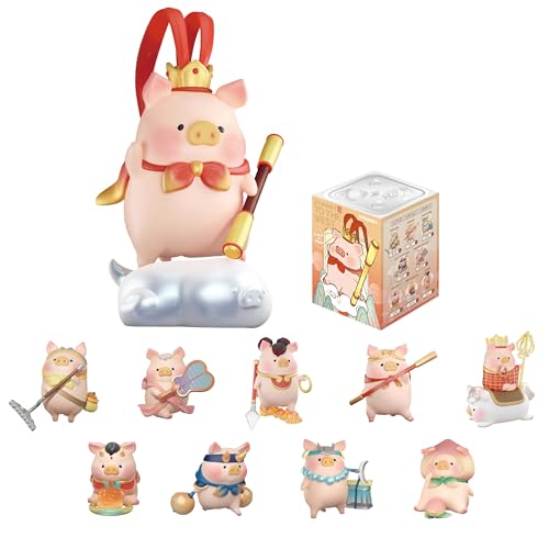 Image of TOYZERO + Lulu The Piggy Blind Box Figures - Journey to The West Series Blind Boxes Mystery Box Cute Figures Collectible Toys Animal Figurines Home Desk Decorations Holiday Birthday Gifts, Single Box