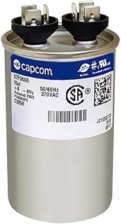 25 mfd / 370 VAC Round Run Capacitor, Compatible Replacement for 628318-307