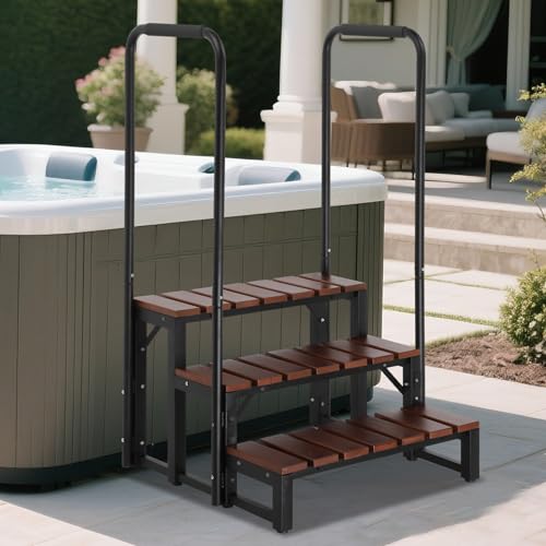 Neorexon Hot tub Step Stairs with Dual-handrails, 3...