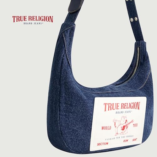 Image of True Religion Women's Shoulder Bag Purse, Buddha Pocket Hobo Handbag with Adjustable Strap