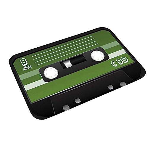 Ordertown Mode Kassette Design Fußmatte, Vintage Kassette rutschfeste Rechteck Wasseraufnahme Fußmatte Teppich Eingang Boden Dekor 7 Cover