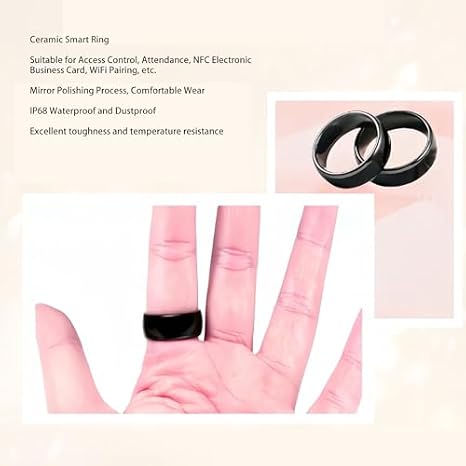 NFC Smart Ring, Ceramic Finger Ring, IP68 for Access Control, Attendance, Payment Encryption