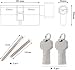 Hengsong Zylinderschloss 40/40,Schließzylinder mit Knauf,Profil-Knaufzylinder,Zylinder...