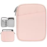 Vinabilia 6-7インチ スリーブ キャリーケース 7インチ Kindle Colorsoft Signature Edition および Kindle Paperwhite 保護 スリーブ カバー ポーチ バッグ 6インチ Kindle/Kindle オアシス/電子書籍リーダー用 ピンク