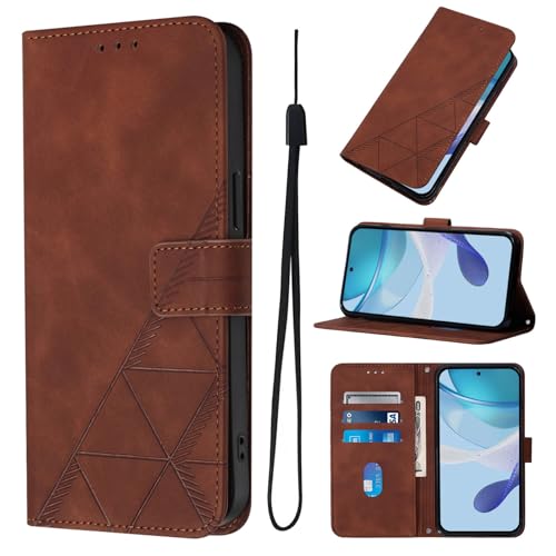 �X�}�z�P�[�X �Ή��@�� for Oukitel C68 Plus �X�}�z�P�[�X�y�J�[�h�z���_�[�E�E�H���b�g�E�}�O�l�b�g�o�b�N���E�t���b�v�E�X�^���h�@�\�t���zBrown